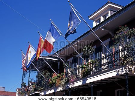 Typical balconies, New Orleans.