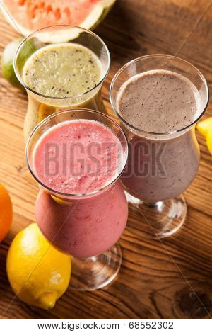 Healthy Diet, Protein Shakes And Fruits