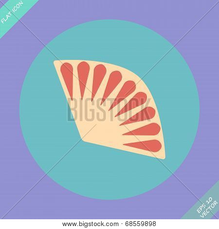 Fan icon isolated - vector illustration. Flat