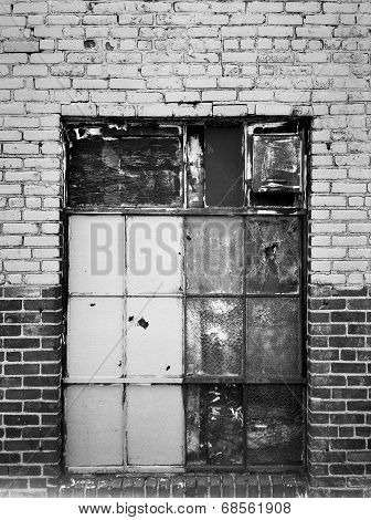 Boarded Up Warehouse Window