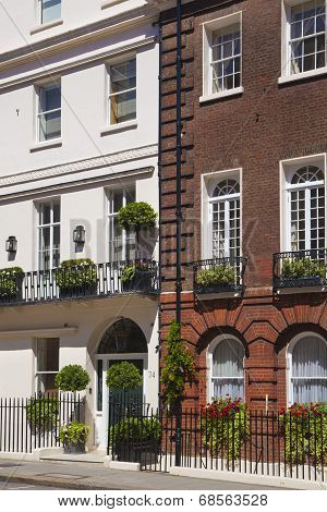 LONDON, UK - JUNE 3, 2014: Mayfair town houses and flats, centre of London