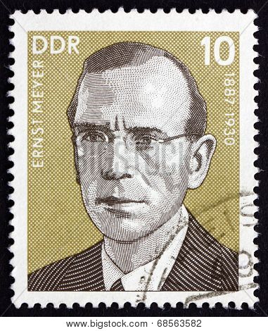 Postage Stamp Gdr 1977 Ernst Meyer, German Labor Leader