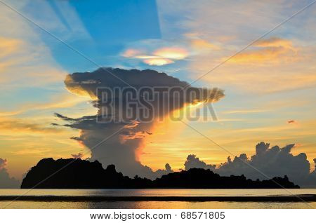Sunrise At Hat Sai Ri Beach In Chumphon