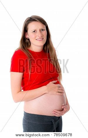 Young Woman Has Labor Pains