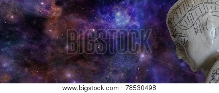 Phrenology Head and Deep Space Banner