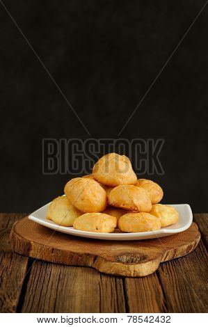 Gougeres On White Plate
