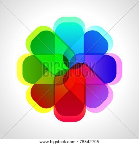 Abstract Colorful Flower
