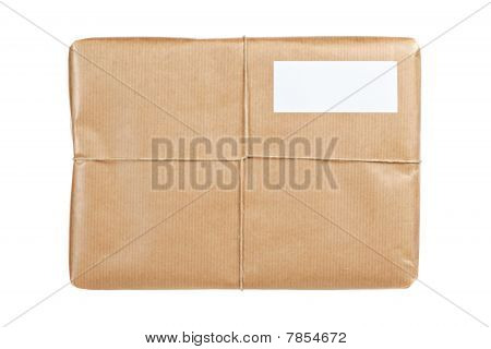 Brown Package With Blank Label