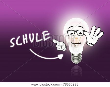 Schule Bulb Lamp Energy Light Pink