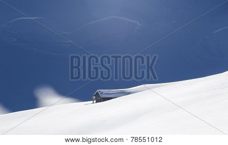 Lonely Hunting Snowbound Lodge