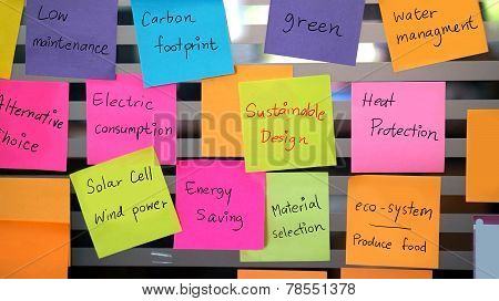 Sustainable, Green Design Concept Post It