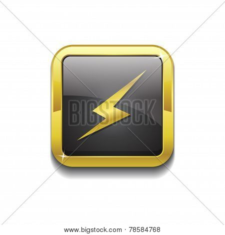 Energy Gold Vector Icon Button