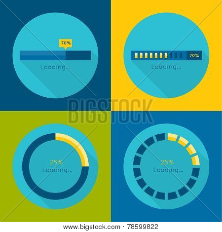 Set of vector downloaders.