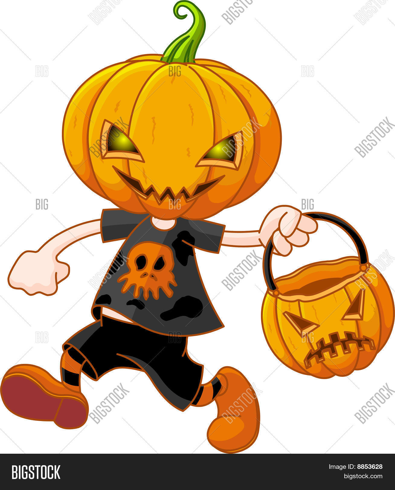 Pumpkin Head Boy Vector & Photo (Free Trial) Bigstock