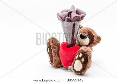 Teddy Bear And cuberdons