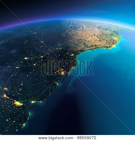 Detailed Earth. South America. Rio De La Plata