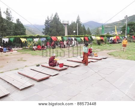 Bhutanese People Sit Back And Relax