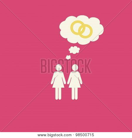 Gay Lesbian Marriage Graphic