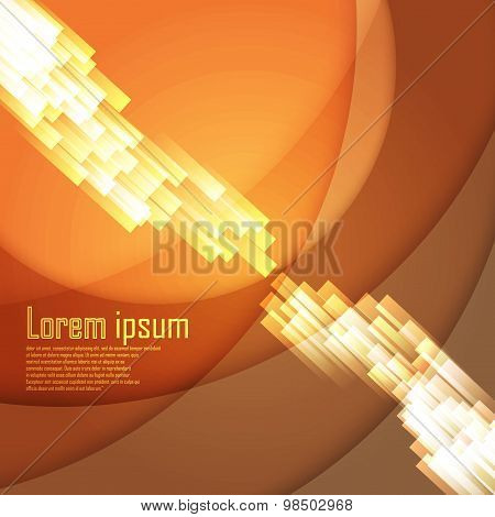 Abstract Brown 3D Technology Futuristic Backgound. Eps 10