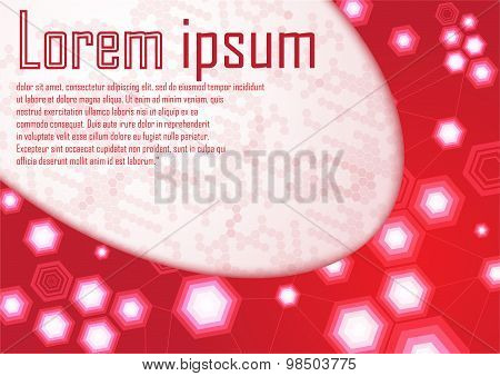 Abstract Certificate Red Border Template Dynamic Modern Futuristic Technology Layout
