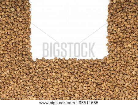 texture of buckwheat groats macro