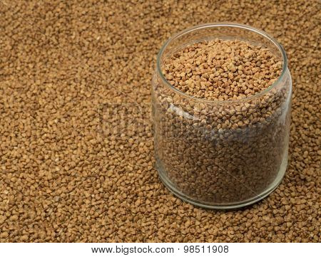 buckwheat in a glass jar