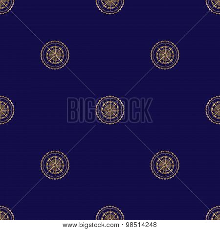 Seamless Pattern with Compass Rose