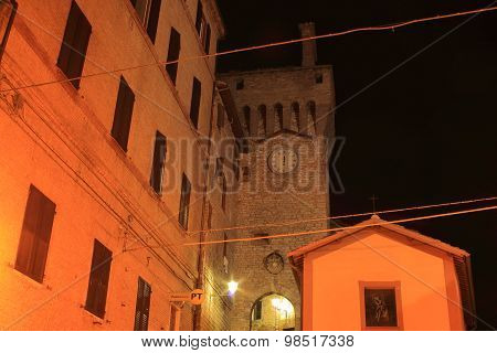 Old castle of Albacina August 6, 2015 in Italy