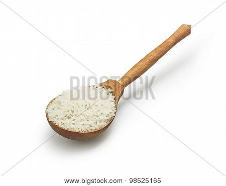 the rice in spoon