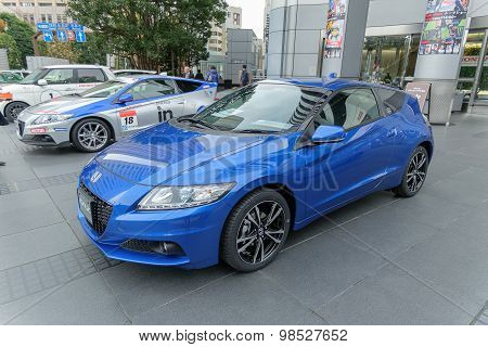 Tokyo, Japan. 10 December 2014 - Honda Cr-z Showcase In Front Of Honda Office Of Tokyo.