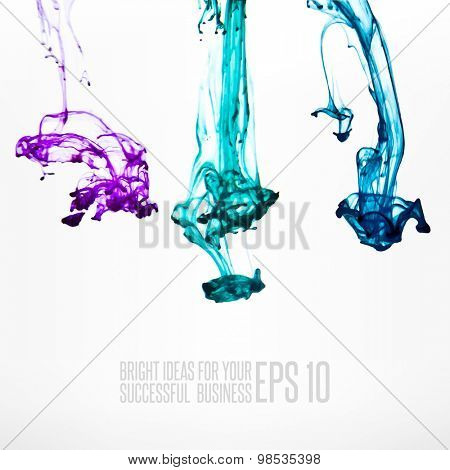 Ink in water abstract background