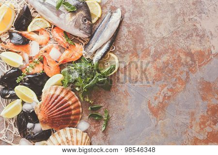 Seafood assortment