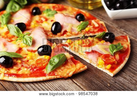 Delicious fresh pizza