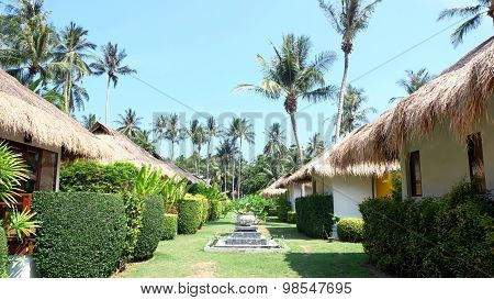 Yellow resort house