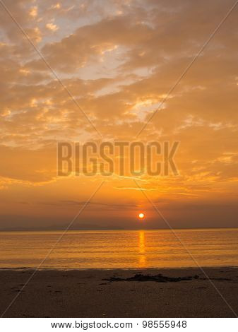 Beautiful Sunset Beach In Thailand.