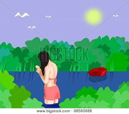 Bathing Girl