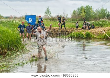 Cross-country race on water. Tyumen. Russia