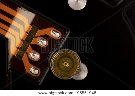 Hard disk drive elements - close-up
