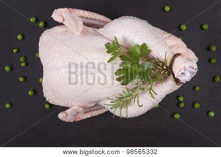 Raw Whole Chicken.