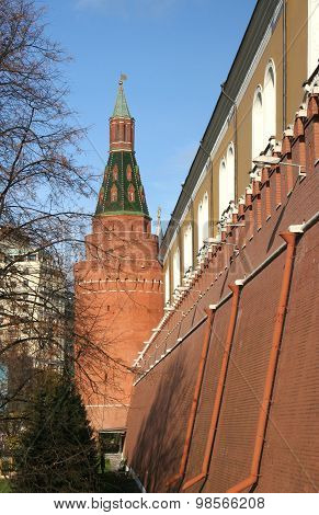 The Corner Arsenal Tower Of The Moscow Kremlin