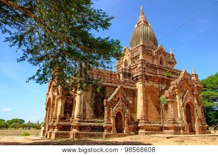 Beautiful View Of Old Ancient Temple In Old Bagan, Myanmar