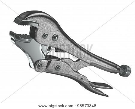 vice grips white background