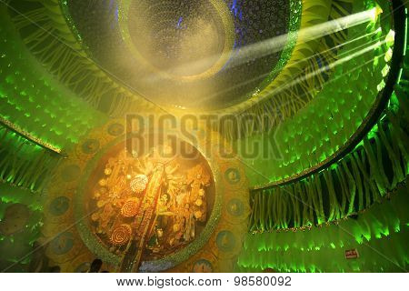 Kolkata , India - October 2, 2014 : Durga Puja Festival, Decorated Pandal