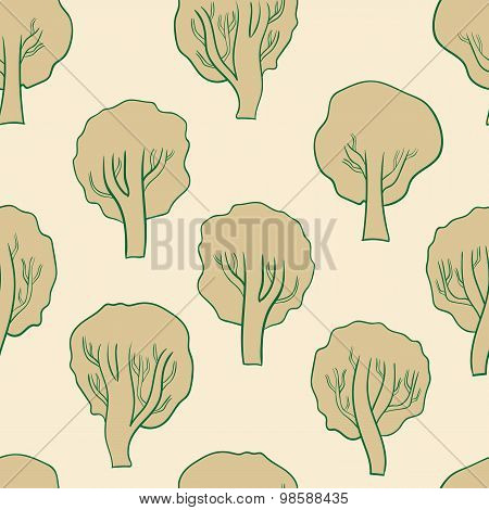 Seamless brown trees