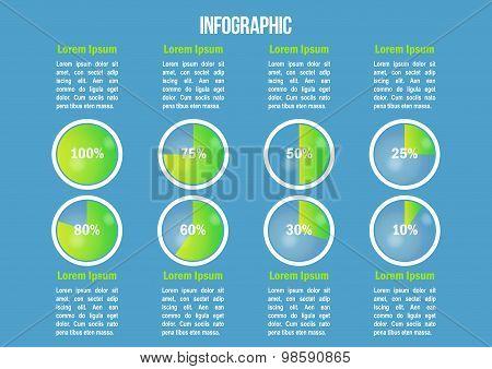 Infographic with diagrams and percent