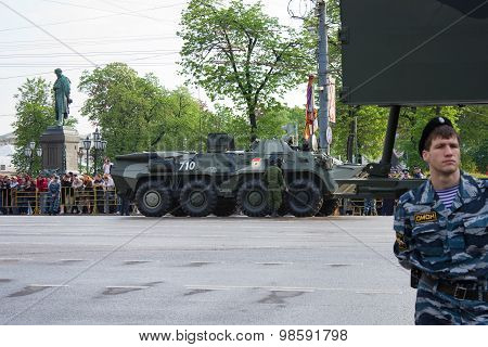 Btr-80 On Parade Of Victory Day On May 9, 2010 In Moscow