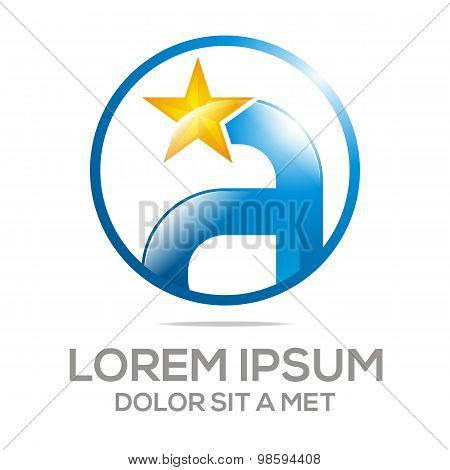 Logo Vector Letter A Alphabet