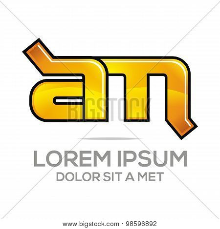 Logo Letter am Icon Abstract