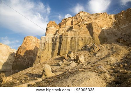 Mountain sierra in canyon Boszhira in Ustyurt plateau, Kazakhstan