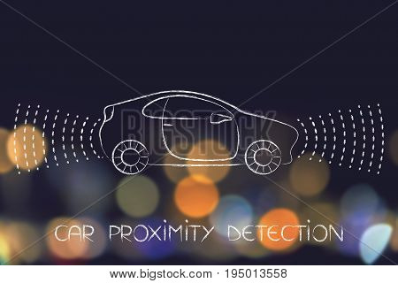 Vehicle With Sensors Detecting Proximity All Around